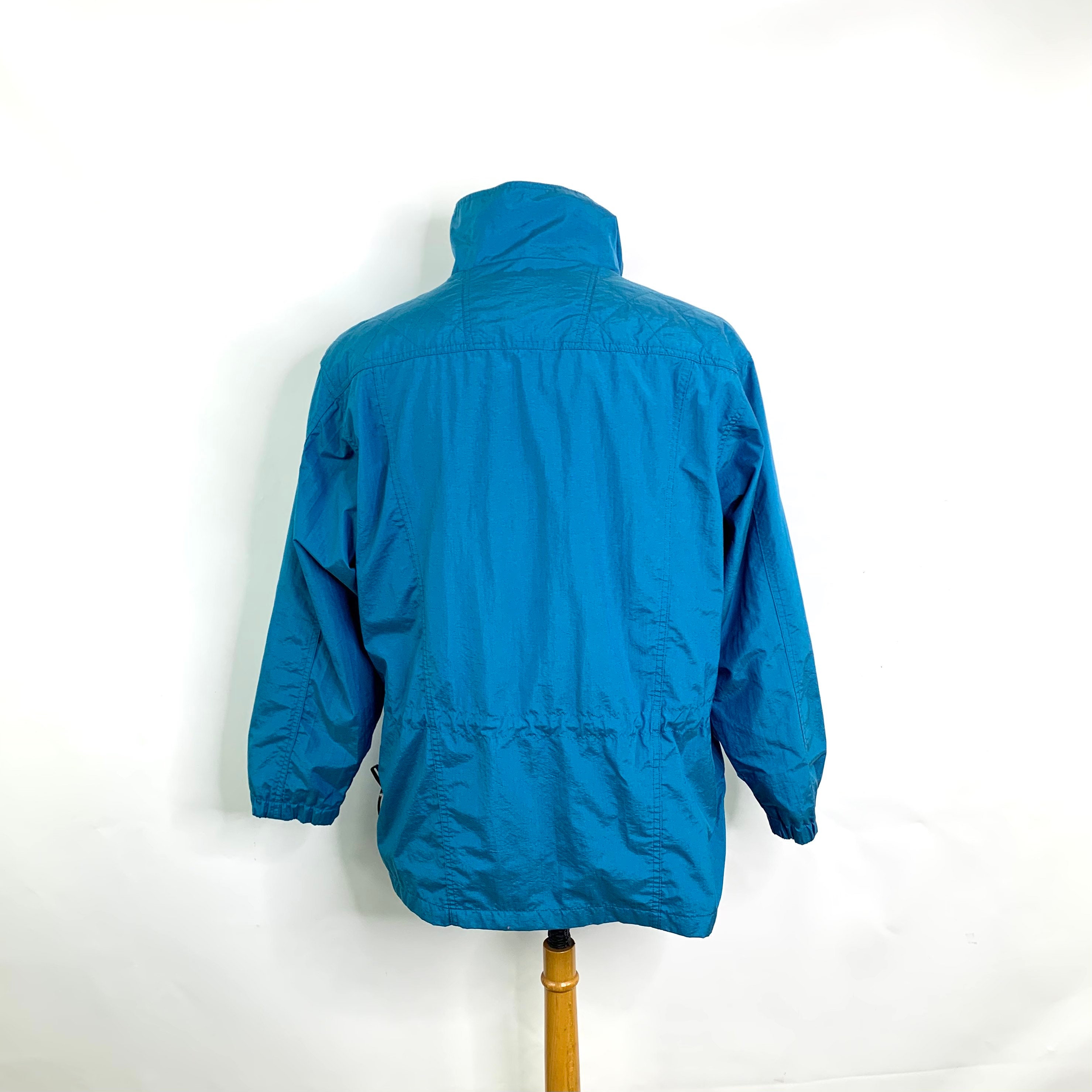 Vintage blue windbreaker jacket oversize bright colored anorak | Etsy