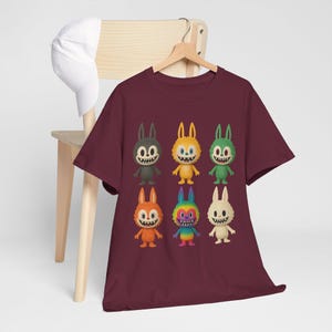 Camiseta Labubu: camiseta unisex de dibujos animados, divertida y con gráficos originales para hombres y mujeres.