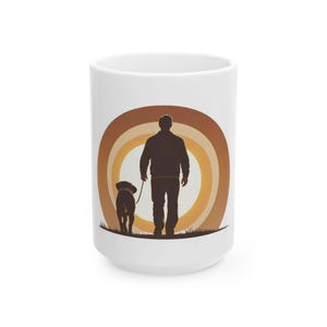 Dog Dad Mug - Cute Puppy Coffee Cup for Pet Parents, Father&#39;s Day Gift & Animal Dad Present Tea Mug