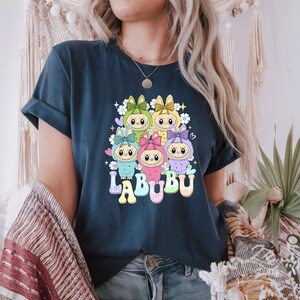Labubu TShirt - Cute and Playful Unisex Heavy Cotton Tee, Fun Graphic Tee, Colorful Casual Shirt, Unique Cartoon Print Top, Quirky