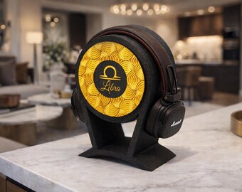 Support pour casque audio signe du zodiaque - Balance - Cadeau astrologique