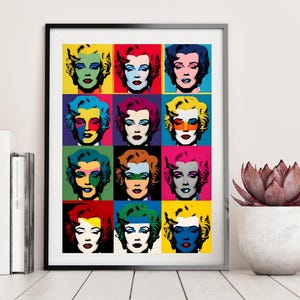Pop Art Faces Wall Art Print, Modern Bedroom Decor, Retro Pop Art Poster, Unique Gift for Him, Sexy Artwork Illustration, Urban, Punk Art