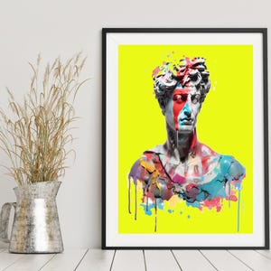 Decorazione murale con statue, decorazione urbana punk audace, stampa graffiti street style cool, accento moderno e audace per la casa, stampa per la camera da letto, regalo per lui, Sex Pistols