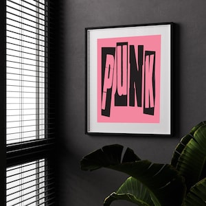 Arte murale punk, arredamento urbano punk audace, stampa graffiti street style cool, accenti moderni e audaci per la casa, stampa per la camera da letto, regalo per lui, Sex Pistols
