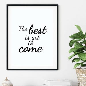 Der Beste Druck, Positiver Wanddruck, Motivationswandkunst, Typografie Wandkunst, Zitat Poster, Wanddruck, Zitat Druck, süßes Geschenk für Sie