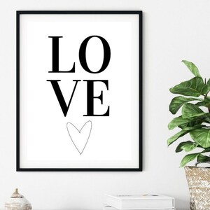 Liebesdruck, Positiver Wanddruck, Romantischer Wanddruck, Typografie Wandkunst, Zitat Poster, Wand Kunst Druck, Zitat Druck, Nettes Geschenk für Sie