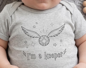 I'm a Keeper Baby Onesie | Magical Text Design Infant Bodysuit
