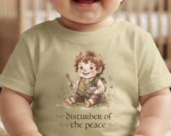 Charming Halfling Baby Tee | Disturber of the Peace Infant T-shirt | Baby Shower Gift