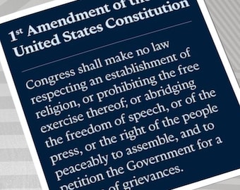 1st Amendment Sticker | Free Speech Vinyl Decal | Political Laptop Sticker
