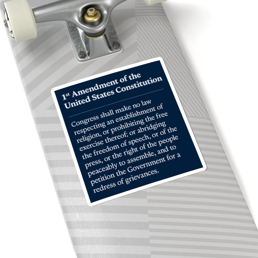 1st Amendment Sticker | Free Speech Vinyl Decal | Political Laptop ...