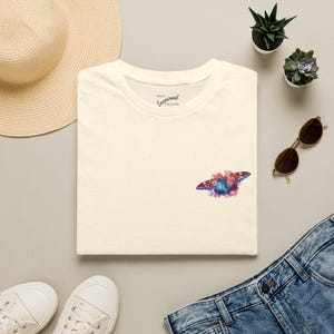 Watercolor Butterfly Rise Together T-Shirt | Inspirational Butterfly Tee | Empowerment Protest Shirt image 2