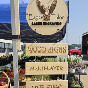 Canopy sign, tent sign, logo sign, market sign, vendor sign