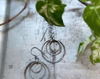 Triple hoop earrings