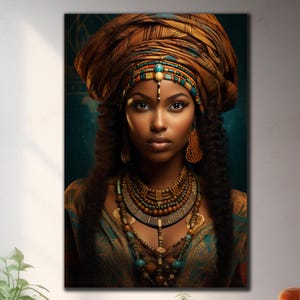 African Woman Tempered Glass Wall Art, Ethnic African Wall Decor, Black Woman Glass Art,  Large Wall Art, Wall Hangings, Abstract Glass Art
