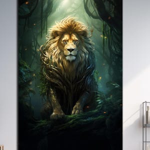 Lion Tempered Glass Wall Art, Lion Wall Decor, Animal Wall Art, Natural And Vivid Wall Decor, Glass Printing Art, Large Wall Art, Home Decor