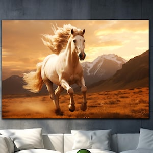 Running Horse Glass Art,  Horses Tempered Glass Art, Horse Wall Decor, Animal Wall Art, Housewarming Gifts,Wall Hangings