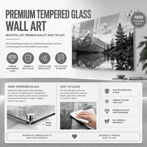 a computer screen with a glass wall art on it
