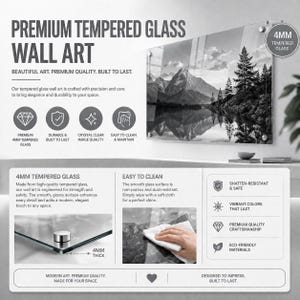 a computer screen with a glass wall art on it