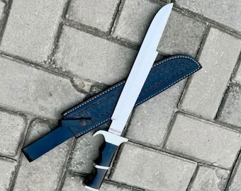 Handmade Predator Bowie Knife - Full Tang Survival Knife - Hunting Knife with Leather Sheath