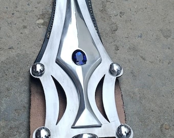 Replica di spada ispirata a She-Ra fatta a mano - Spada GraySkull She-Raw con gemma blu - Lama GraySkull Adora con fodero - Regalo di spada da esposizione