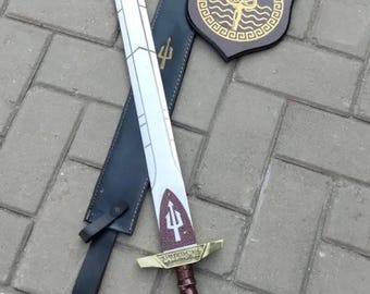 Handmade Riptide Sword Of Percy Jackson Replica - Anaklusmos Stainless Steel Sword - Riptide Sword With Sheath & Display Plaque -  Fantasy