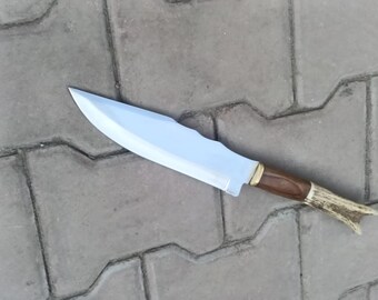 Handgjord Tristan Ludlow jaktkniv - Handgjord hjorthorn och trähandtag - Western Bowie-kniv - Legend of the Fall-filmkniv