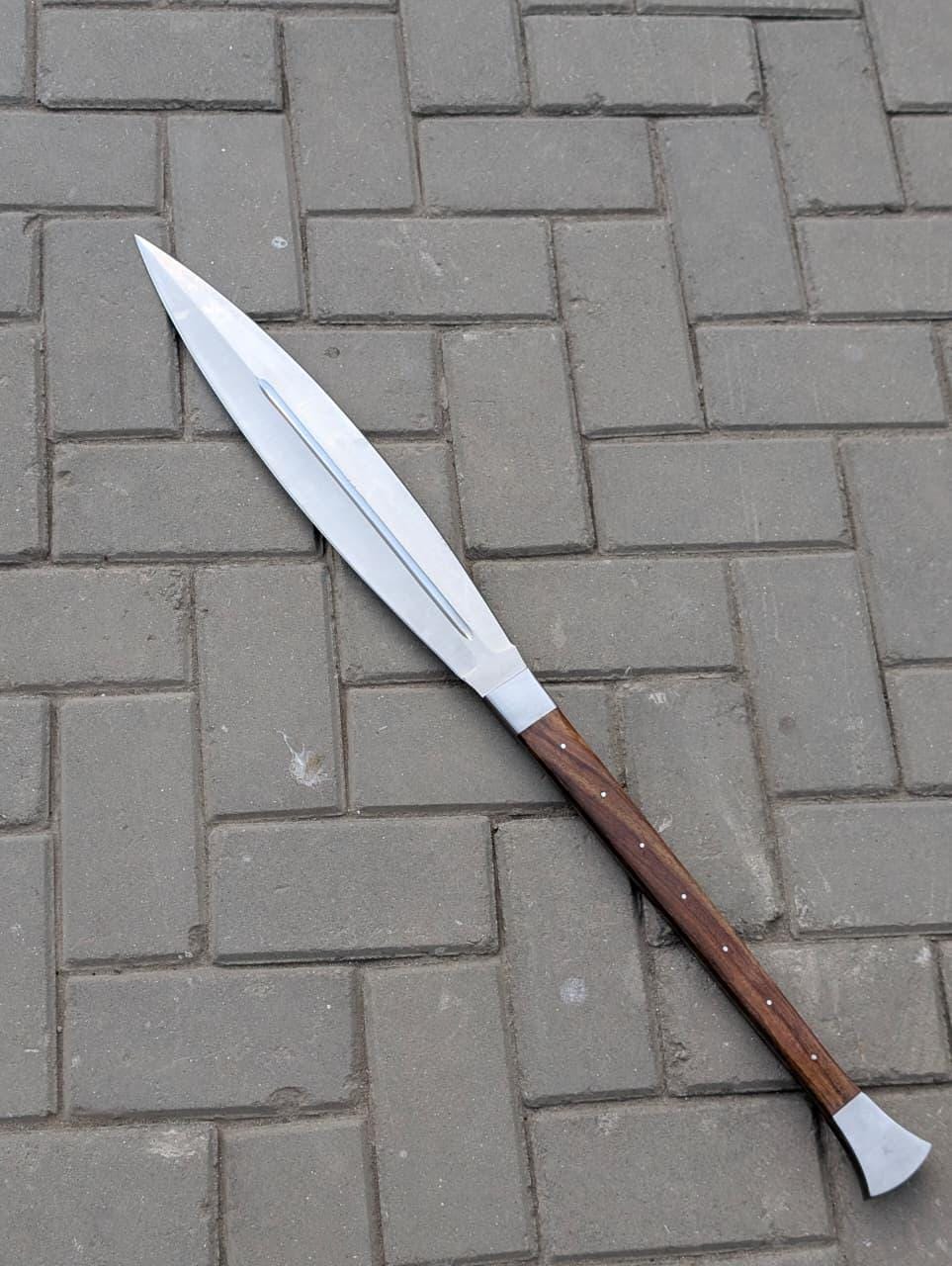 Antique Viking Spear 36'' Hand Forged Feather Pattern Blade | Wood ...