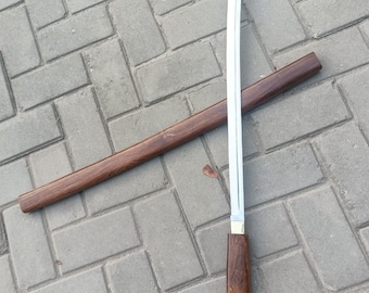 Handmade Japanese Shirasaya Katana Sword - Hand Forged Ninja Blade with Rosewood Scabbard - Minimalist Shirasaya Swordc - Cosplay Zen Decor