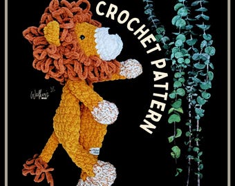 Der Löwe Wild – Häkelanleitung PDF | Safari Tier Amigurumi | Walker's Wilds Original