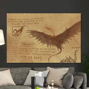 Cómo entrenar a tu dragón, obra de arte en lienzo HTTYD, El libro del dragón, Cómo entrenar a tu dragón