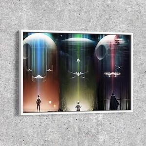 Canvas Gift, Canvas Wall Art, 3D Wall Art, Star Wars Canvas Art, Star Wars, Modern Canvas Gift, Best Movie Art, Abstract Canvas Decor,