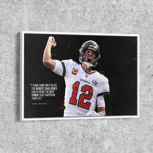 Tom Brady Canvas Print: Tampa Bay Buccaneers NFL Wall Art