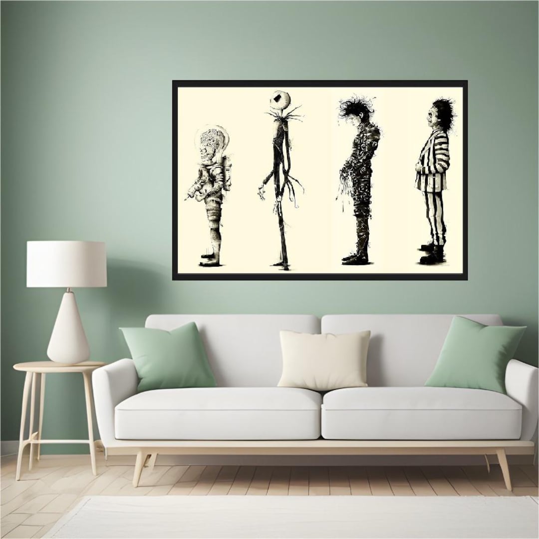Edward Scissorhands Canvas Wall Art Tim Burton Movie Poster Home Decor ...