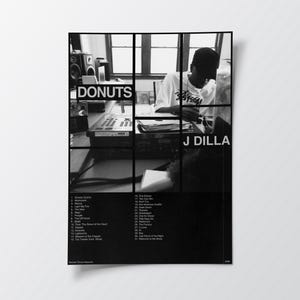 J Dilla | Donuts Black & White Print