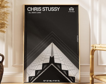 Póster de la portada del álbum "All Night Long" de Chris Stussy (3 tamaños)