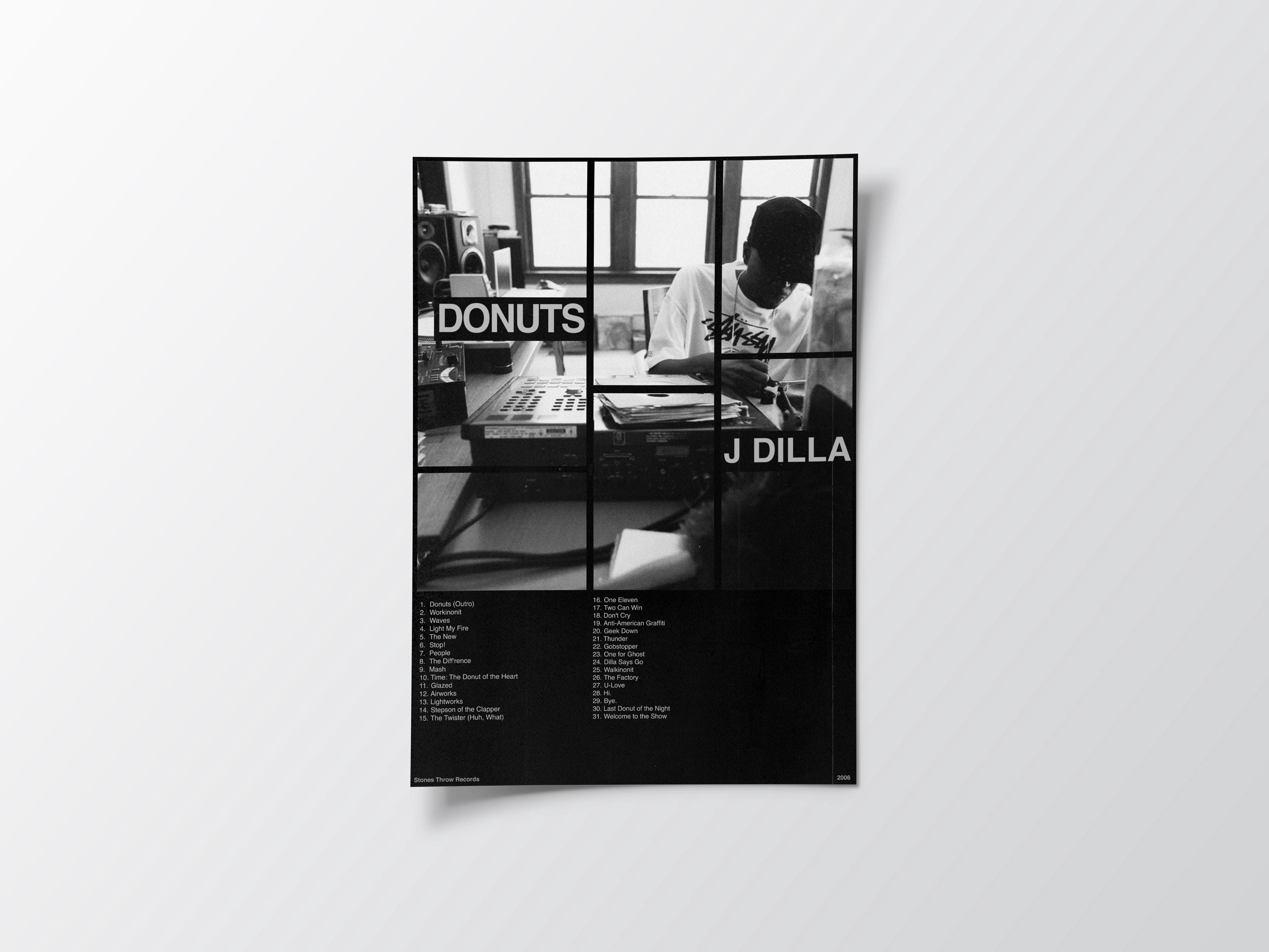 J Dilla | Donuts Black & White Print - Etsy Canada