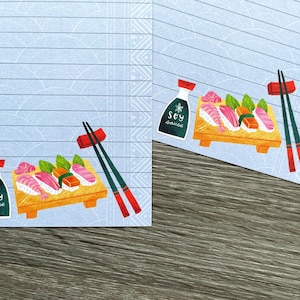 Letter writing sheets Sushi Night image 1