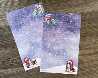 Double-sided letter writing sheets - Holiday Hound