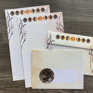 Juego de papelería - Fases lunares