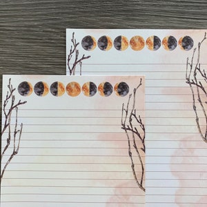 Hojas para escribir cartas - Fases lunares