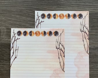 Hojas para escribir cartas - Fases lunares