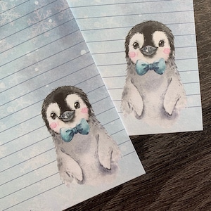 Letter writing sheets - Edward the Penguin