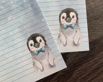Letter writing sheets - Edward the Penguin
