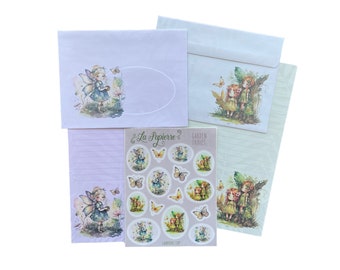 Double-sided Stationery Set - Garden Fairies