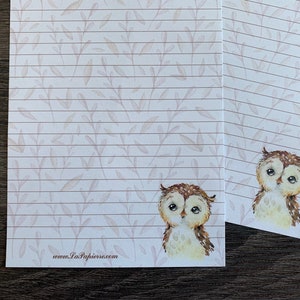 Letter writing sheets Howie the Owl image 4