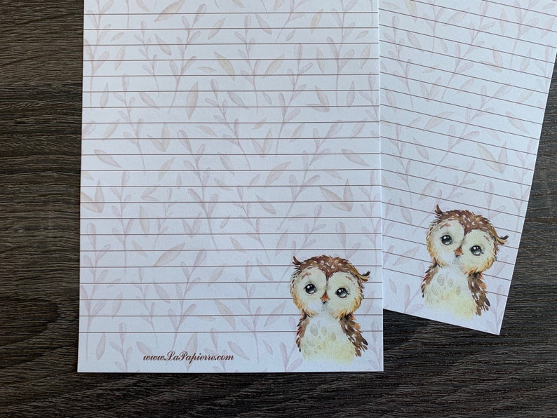 Letter writing sheets Howie the Owl image 4