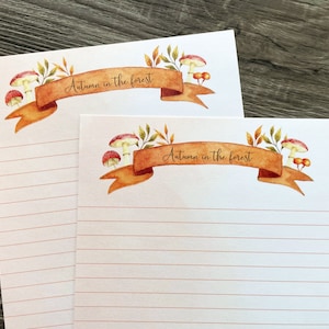 Feuilles à lettres - Automne dans la forêt