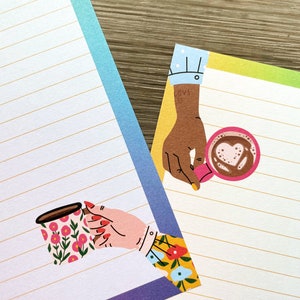 Folhas para escrever cartas - Coffee Chat