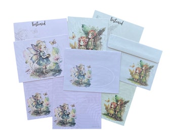 Double-sided Stationery Kit - Garden Fairies