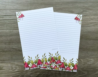 beautiful paper for writing Double-sided letter writing sheets - Toadstool